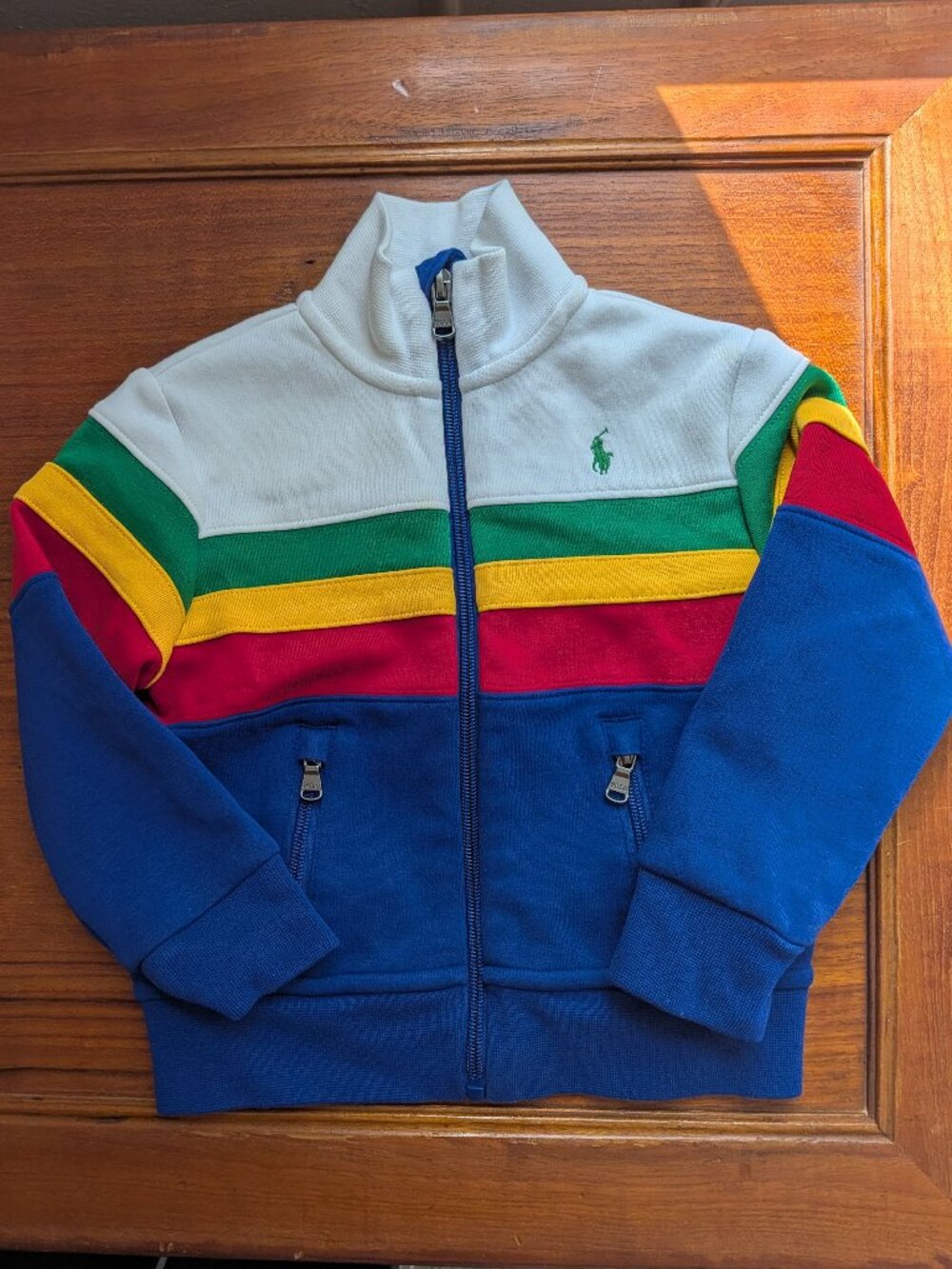 Polo Ralph Lauren Boys 2T Colorblock Full Zip Track Jacket